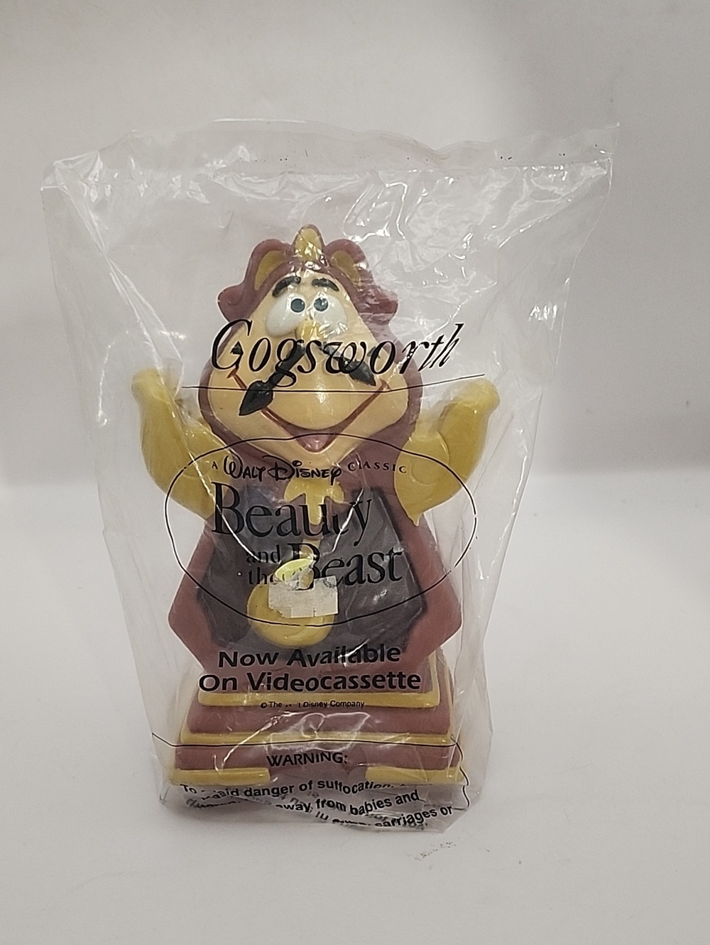 1992 Pizza Hut Beauty and tha Beast Cogsworth Rubber Hand Puppet